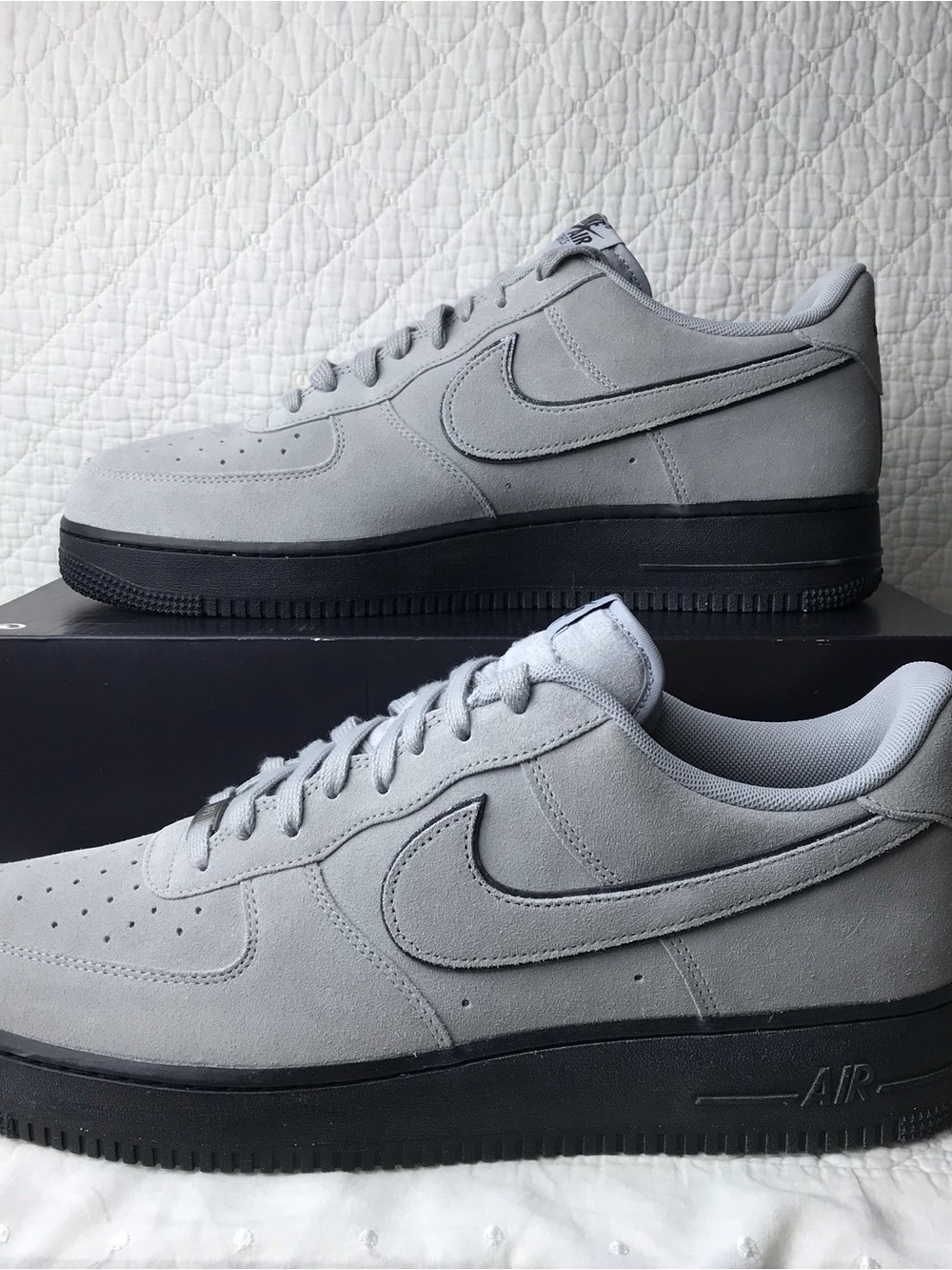 Nike Air Force 1 ‘07 LV8 Shoes Men’s SZ 15 Smoke Grey Suede Black HQ1966-001 - Picture 3 of 13